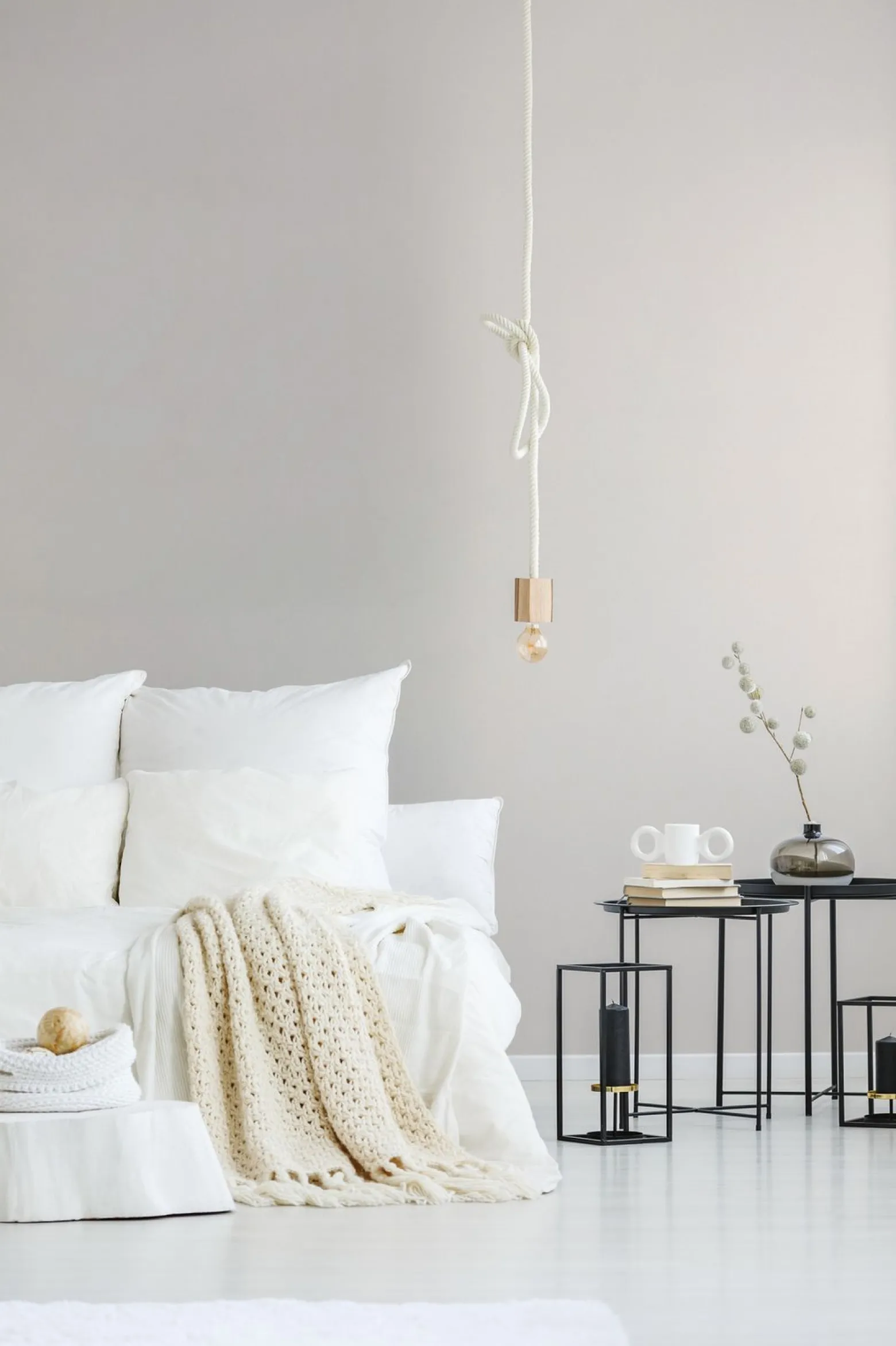 Vliestapete Uni Textil Optik Grau Creme 3908-13