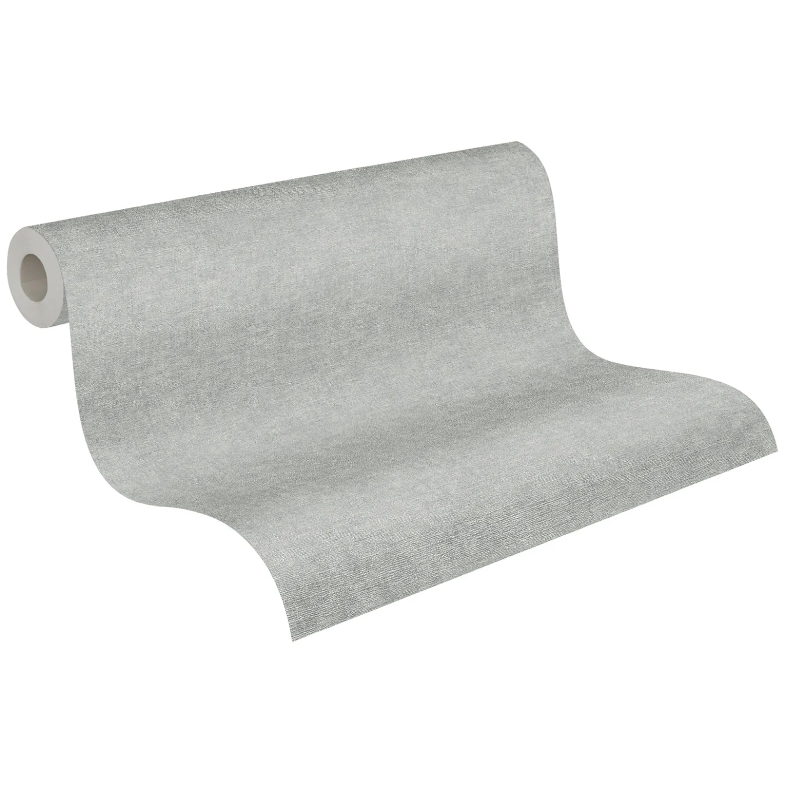 Vliestapete Uni Textil Optik Struktur Grau 39565-9