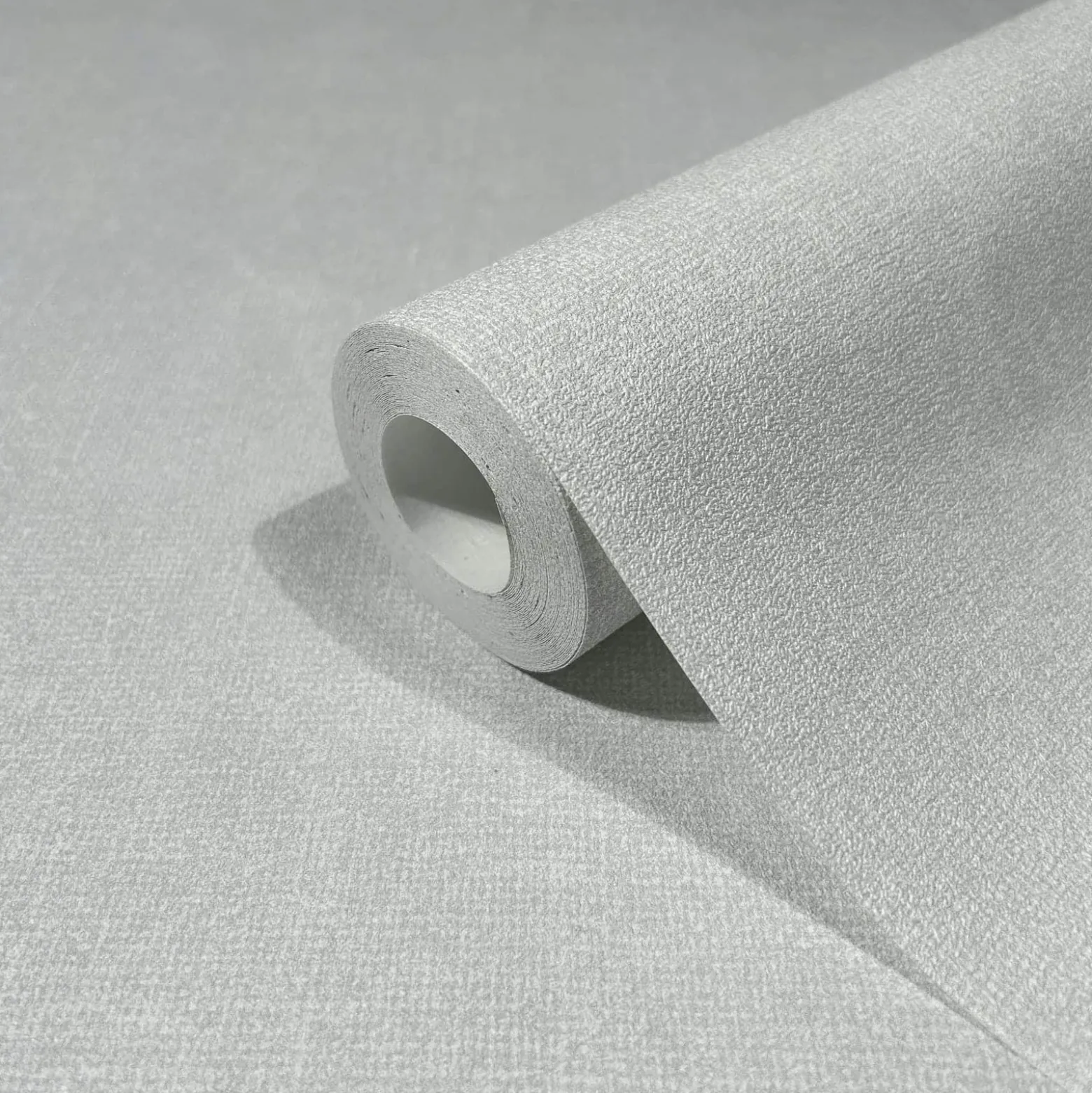 Vliestapete Uni Textil Optik Modern Hellgrau 45776