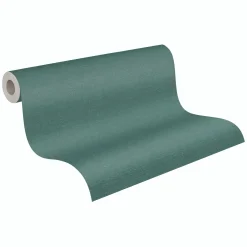 Vliestapete Uni Textiloptik Modern Petrol 79166-1