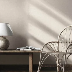 Vliestapete Uni Textil Optik Modern Beige Grau 45778