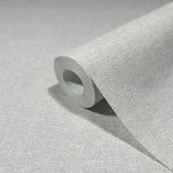 Vliestapete Uni Textil Optik Modern Grau Beige 45773
