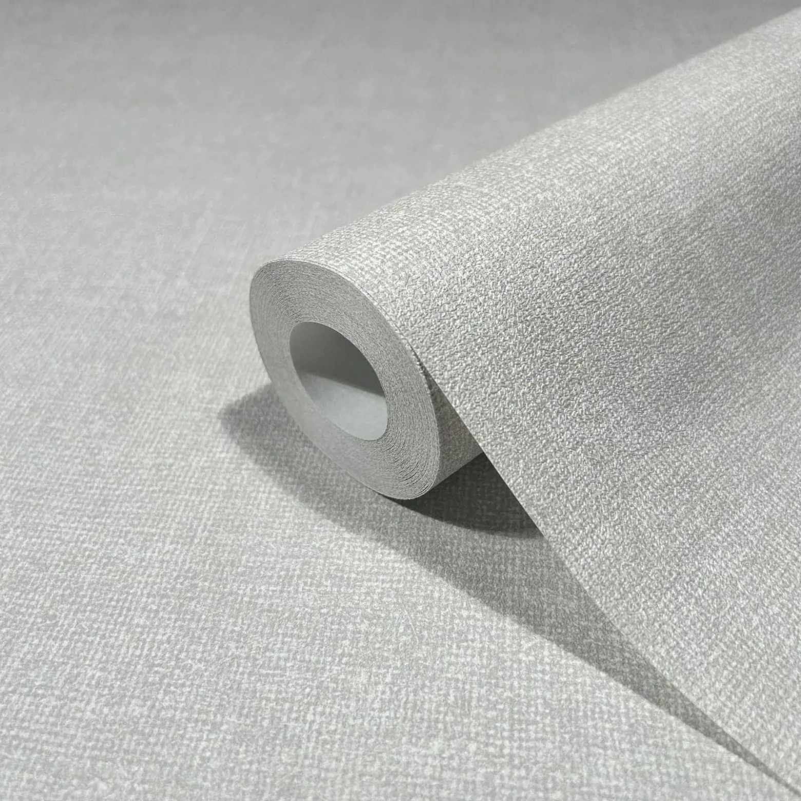 Vliestapete Uni Textil Optik Modern Grau Beige 45773