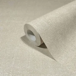 Vliestapete Uni Textil Optik Modern Beige 45774