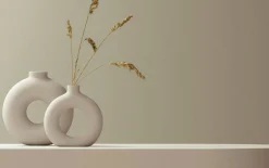 Vliestapete Uni Textiloptik Meliert Beige Grau 82432