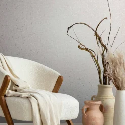 Vliestapete Uni Textiloptik Beige Grau Metallic 35110
