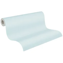 Vliestapete Uni Textil Optik Hellblau Weiß 3908-75