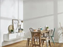 Vliestapete Uni Textil Struktur Weiß Grau 39351-5