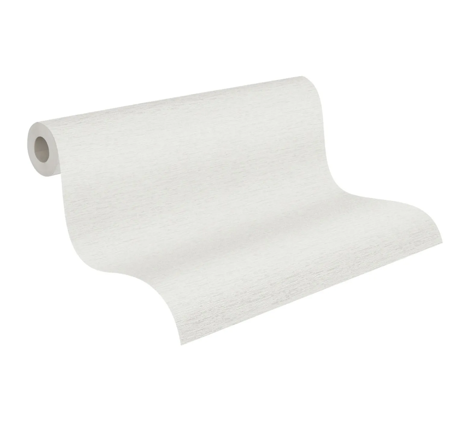 Vliestapete Uni Textil Struktur Weiß Grau 39351-5