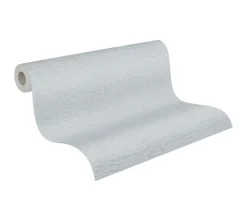 Vliestapete Uni Textil Struktur Hellgrau 39351-4