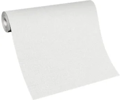 Vliestapete Uni Textil weiß-grau 10215-31