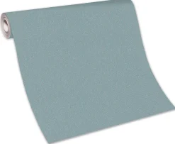 Vliestapete Uni türkis beige 10072-18