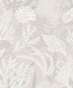 Vliestapete Unterwasser Floral Beige Weiß 81690