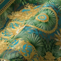 Vliestapete Versace Gold Blau Dschungel 38703-2