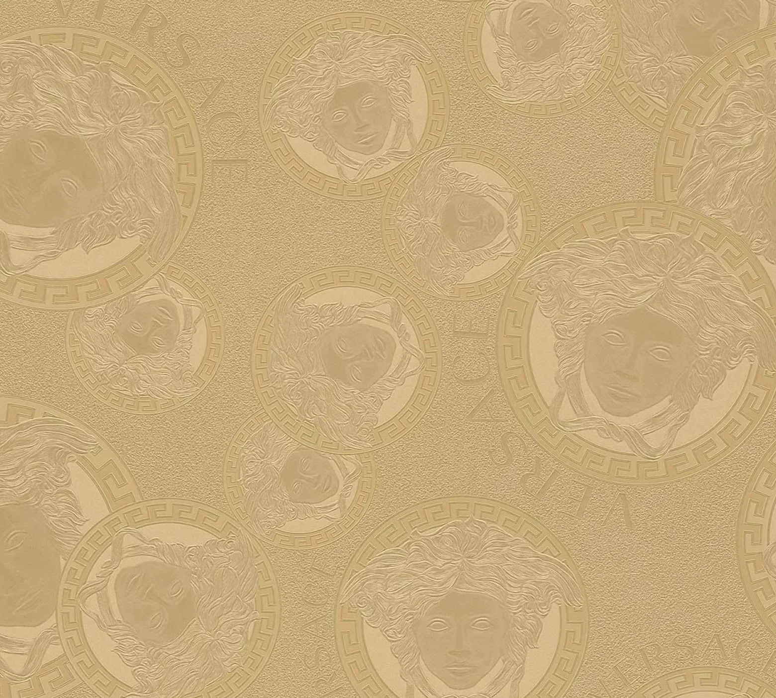 Vliestapete Versace Gold Logo Medusa 38461-1
