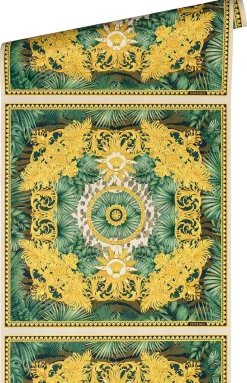 Vliestapete Versace Grün Gold Dschungel 38703-4