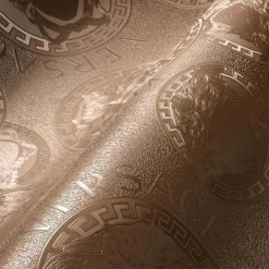 Vliestapete Versace Rosegold Logo 38461-2