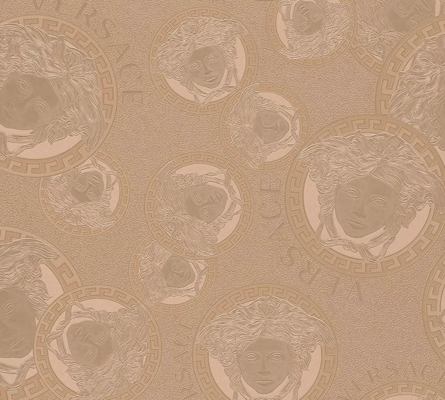 Vliestapete Versace Rosegold Logo 38461-2