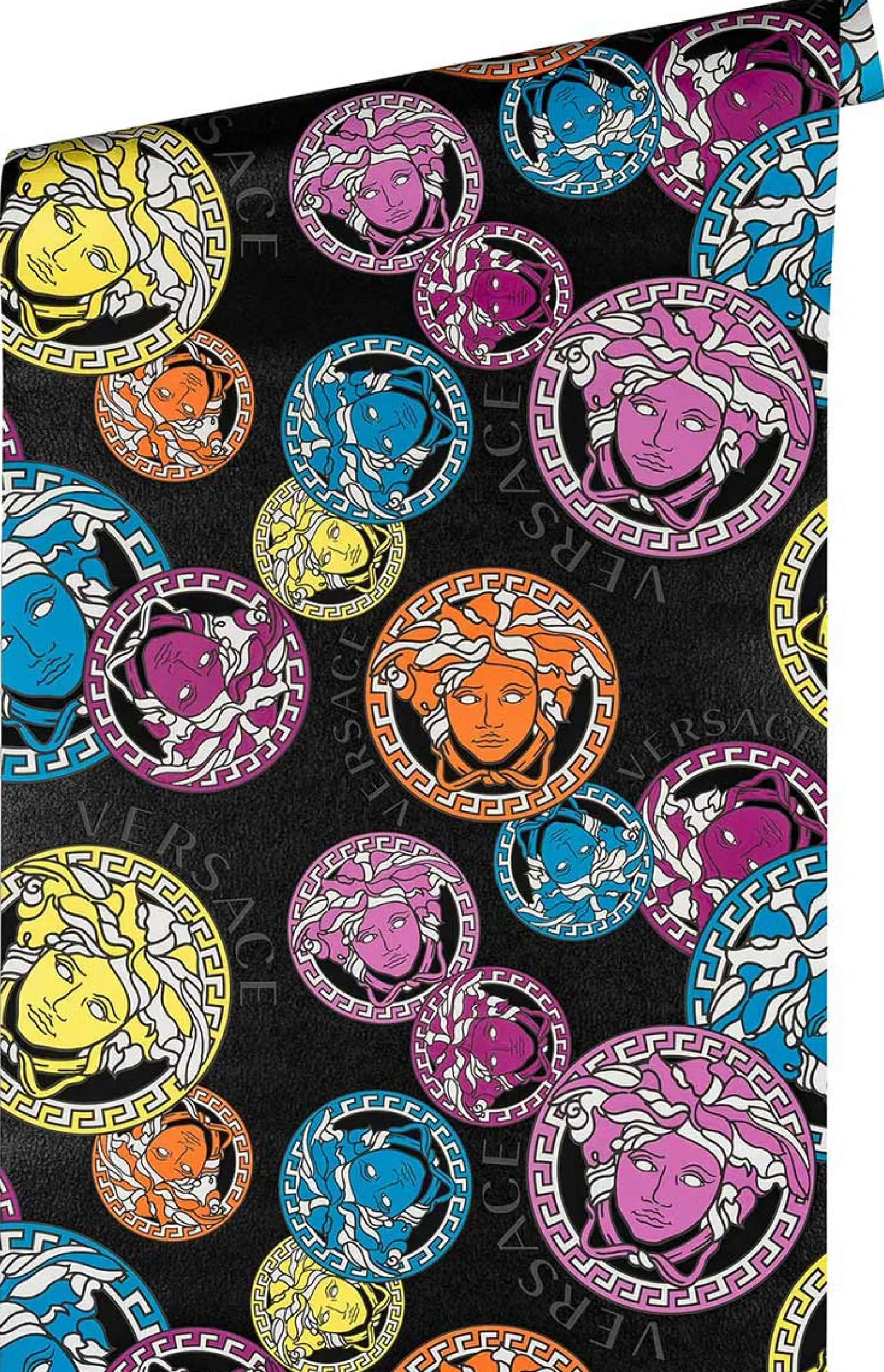 Vliestapete Versace Schwarz Bunt Logo 38610-4