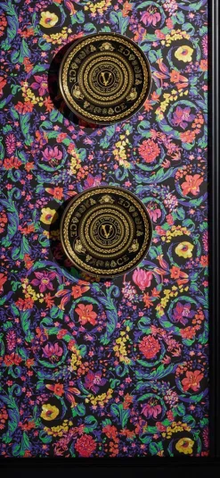 Vliestapete Versace Schwarz Bunt Floral 38706-1