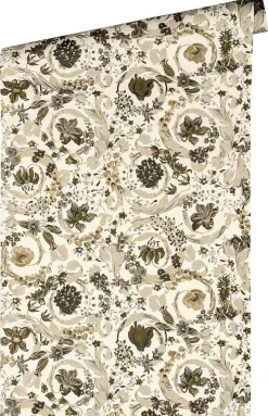 Vliestapete Versace Weiß Gold Silber Floral 38706-6
