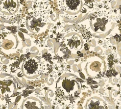 Vliestapete Versace Weiß Gold Silber Floral 38706-6
