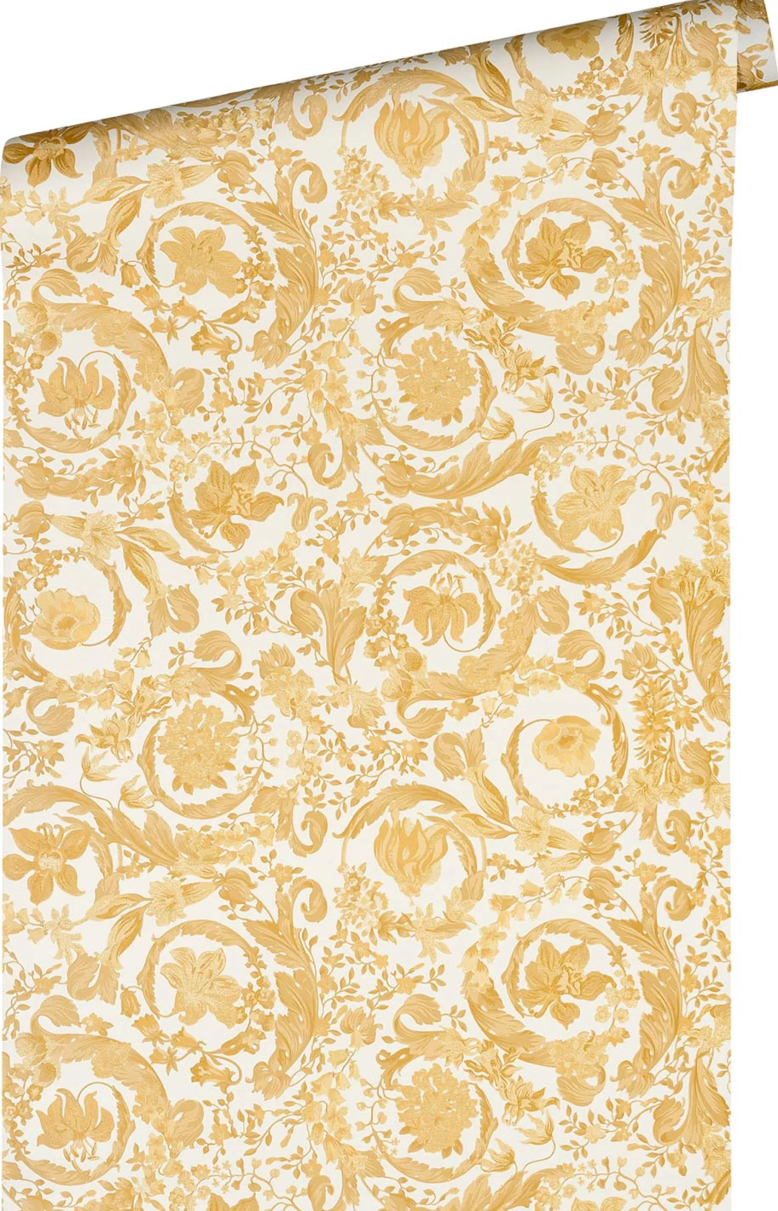 Vliestapete Versace Weiß Gold Floral 38706-4