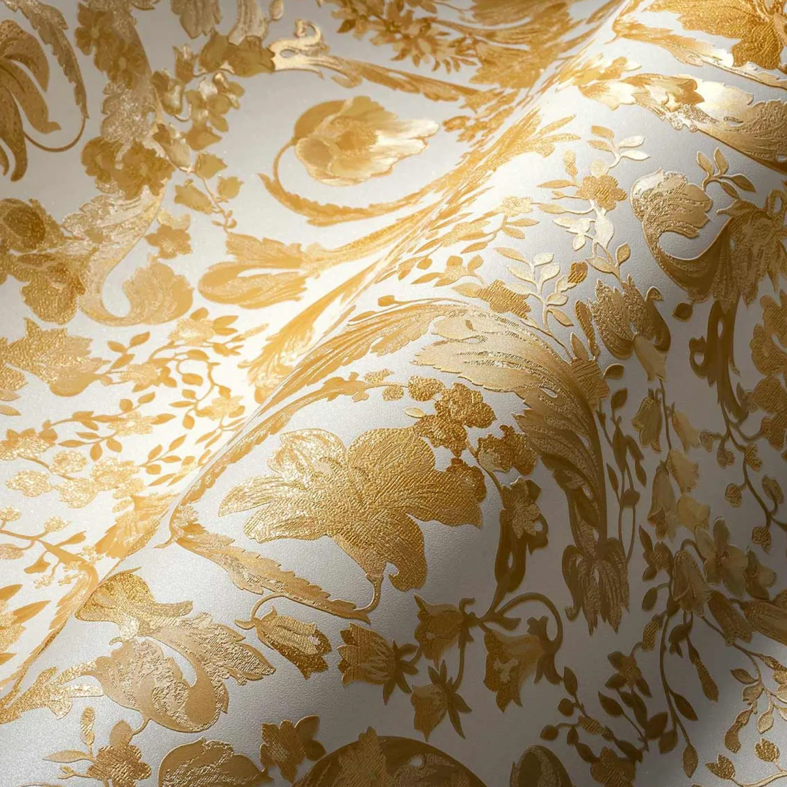 Vliestapete Versace Weiß Gold Floral 38706-4