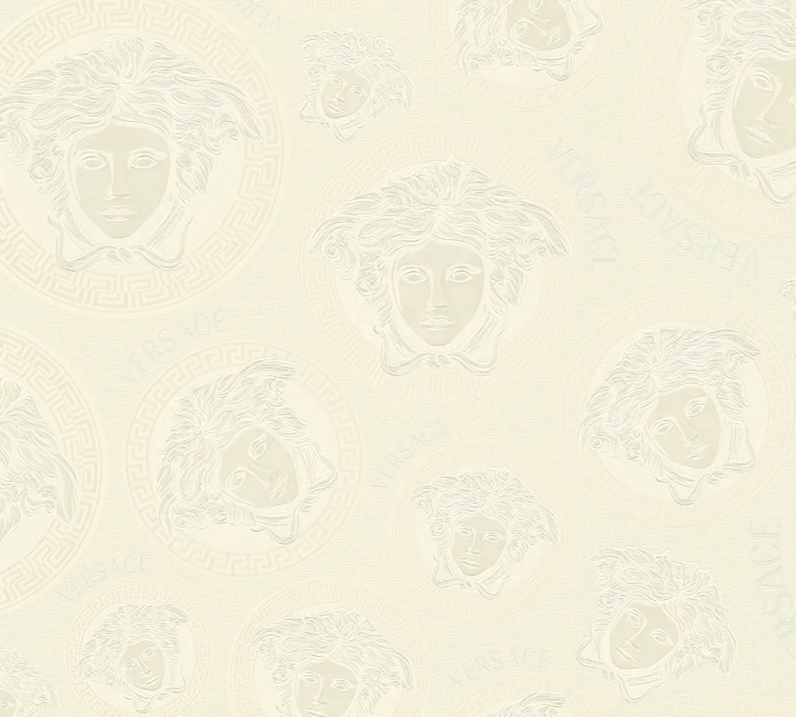 Vliestapete Versace Weiß Logo Medusa 38611-6