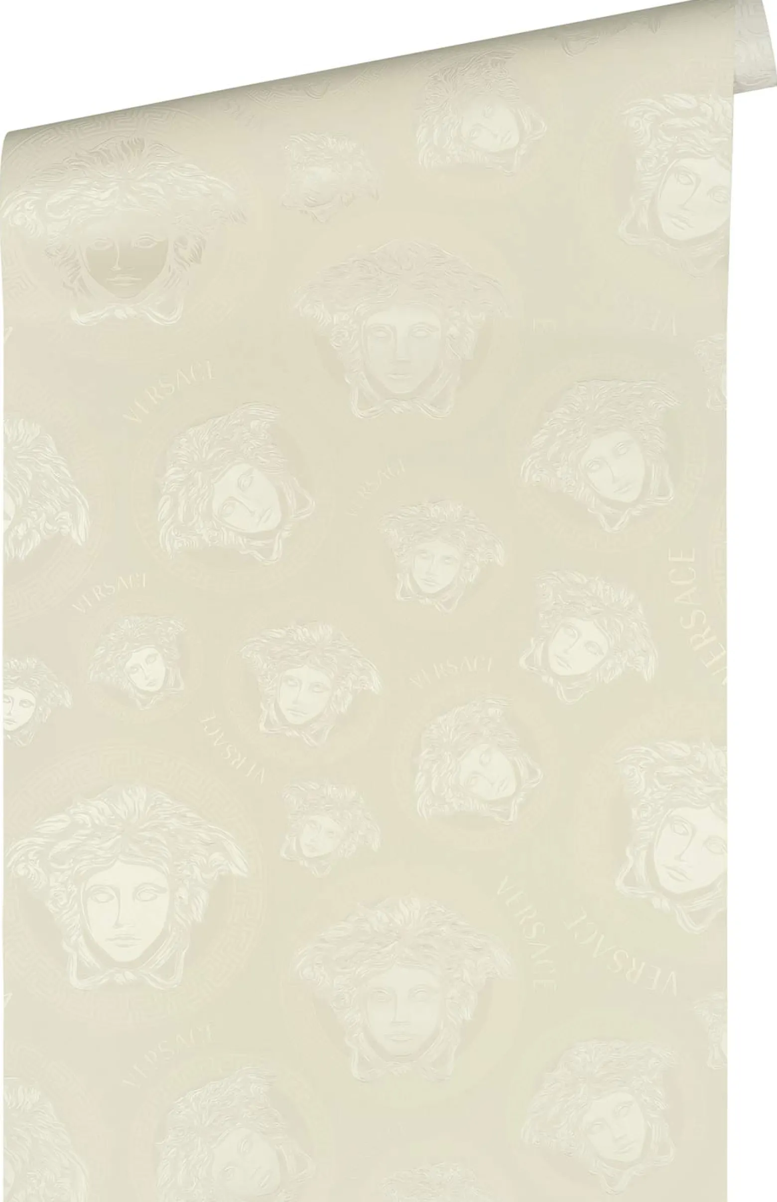 Vliestapete Versace Weiß Logo Medusa 38611-6