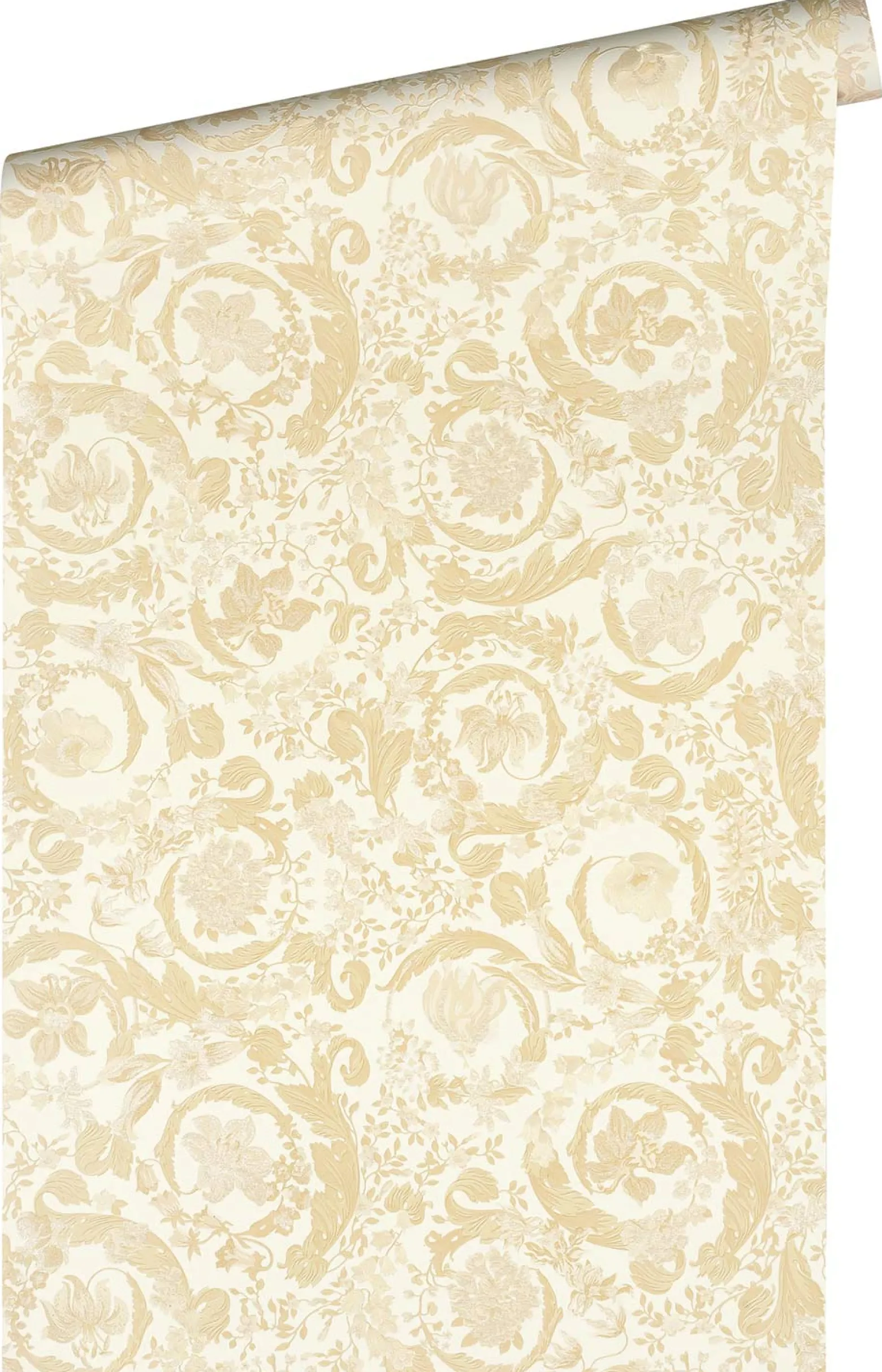 Vliestapete Versace Weiß Perlmutt Floral 38706-3