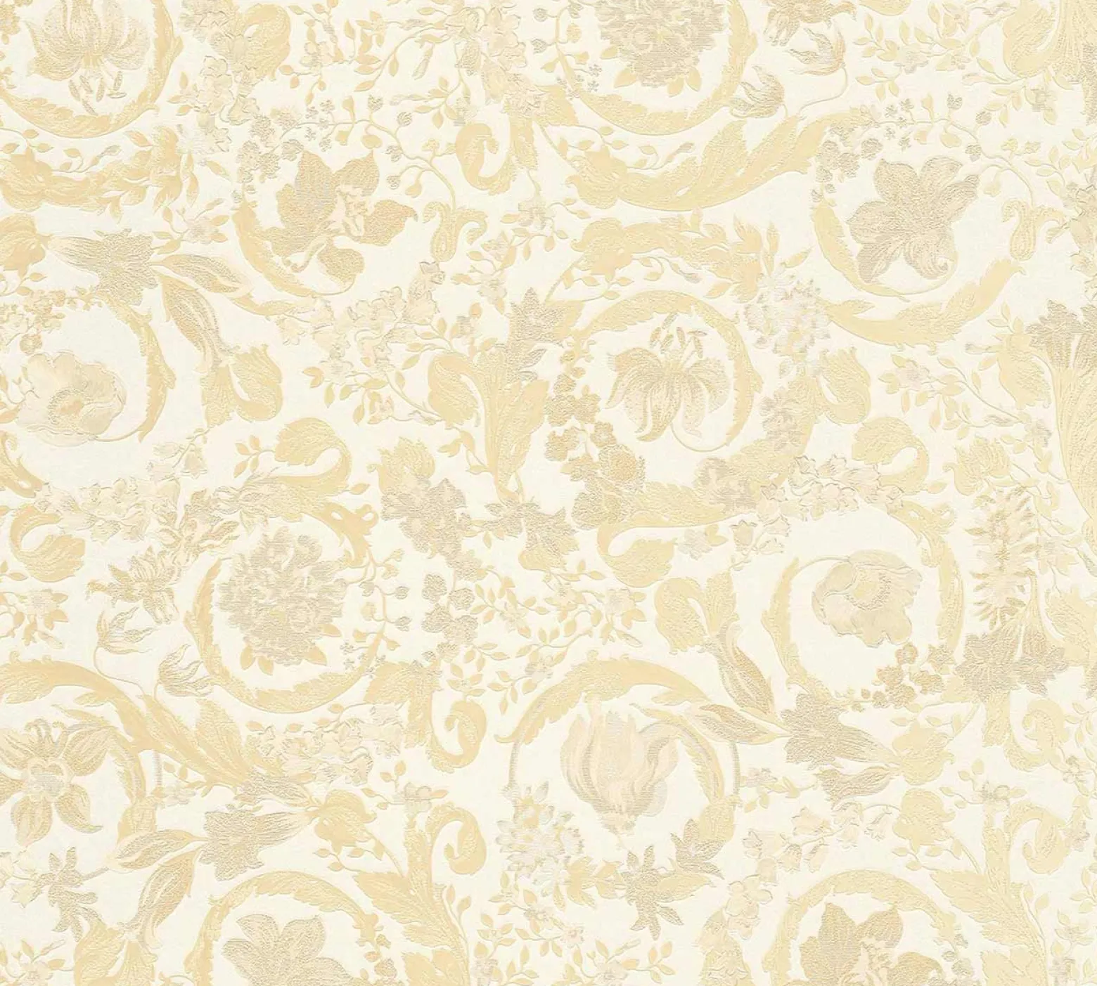Vliestapete Versace Weiß Perlmutt Floral 38706-3