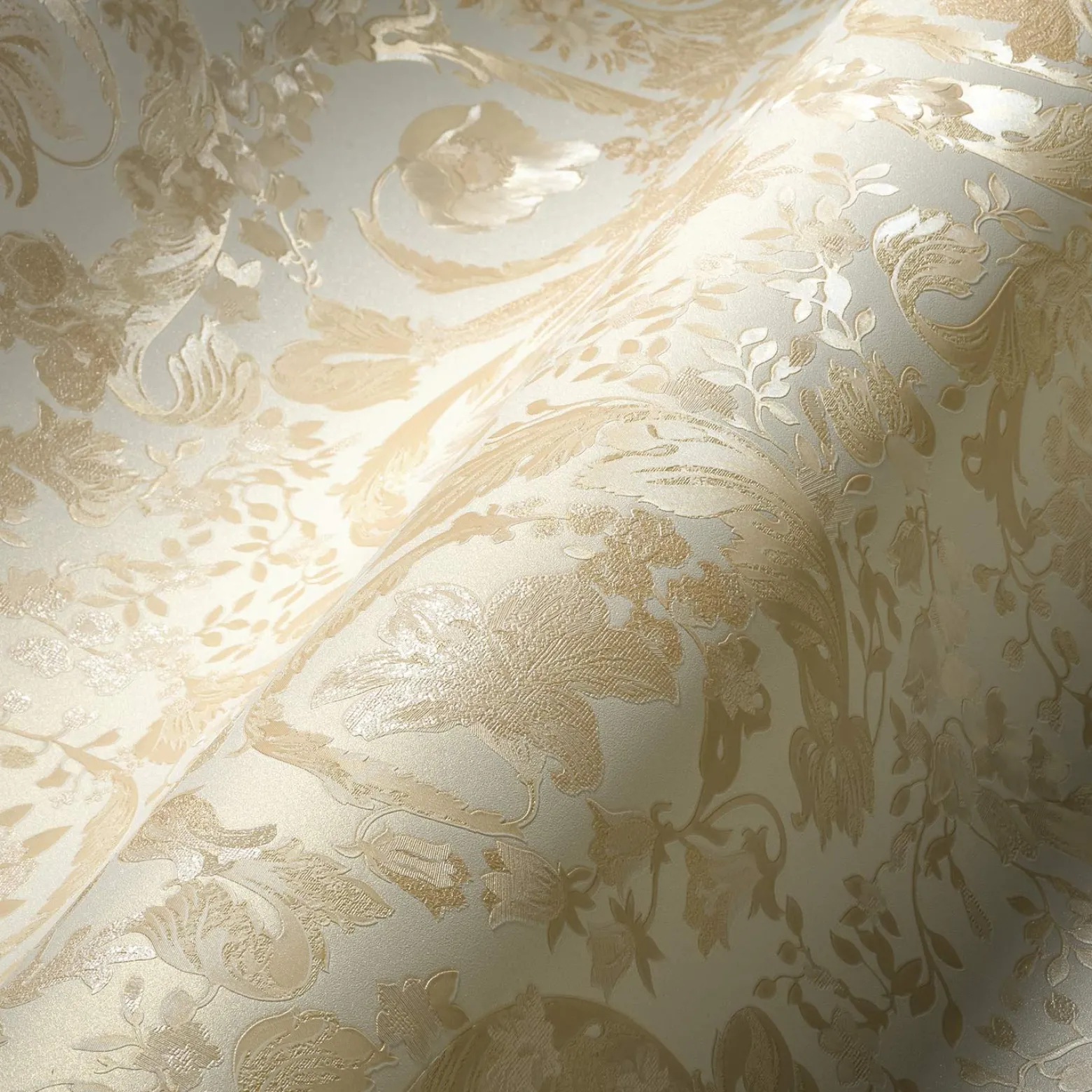 Vliestapete Versace Weiß Perlmutt Floral 38706-3