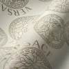 Vliestapete Versace Weiß Perlbeige Logo 38610-3