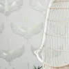 Vliestapete Vögel Textil Optik Weiß Metallic 34528