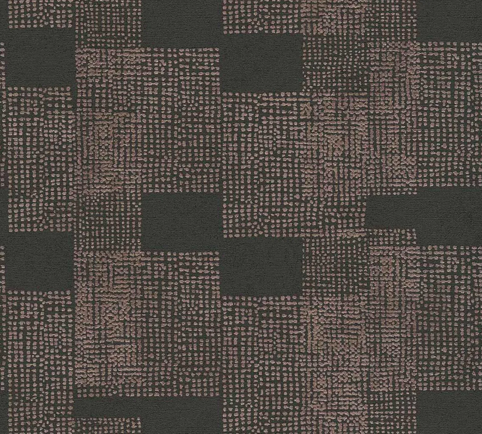 Vliestapete Vierecke Punkte schwarz bronze 38525-2