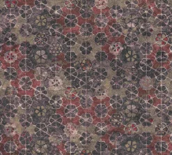 Vliestapete Vintage Fliesen lilagrau rot braun 37391-3