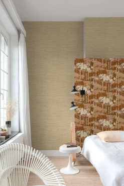 Vliestapete Wald Abstrakt Braun Beige Gold Metallic A62703