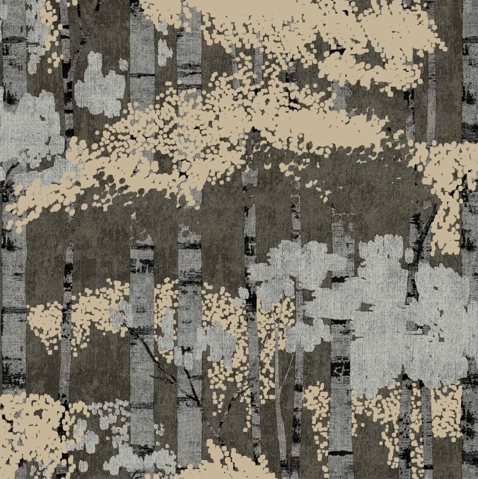 Vliestapete Wald Abstrakt Grau Gold Metallic A62701