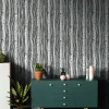 Vliestapete Wald Bäume Natur Motiv Grau Creme 35397
