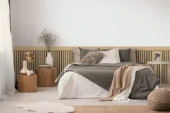 Vliestapete Wand Paneel Holzoptik Beige Schwarz 39744-1