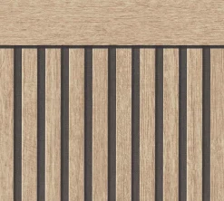 Vliestapete Wand Paneel Holzoptik Beige Schwarz 39744-1