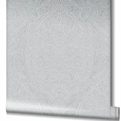 Vliestapete Weiß Grau Silber Ornamente Marburg 32980