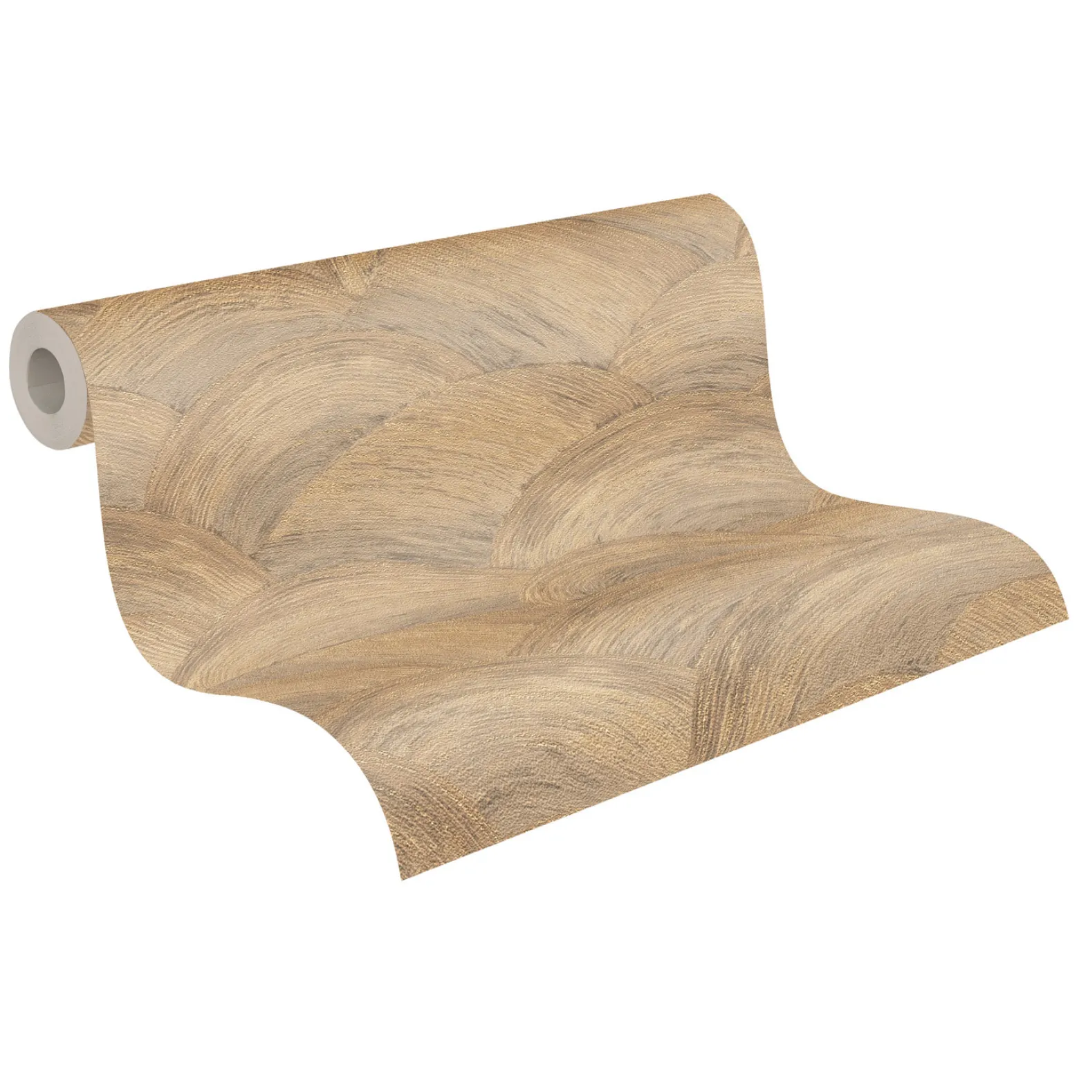Vliestapete Wellen Abstrakt Metallic Beige Gold 39105-4