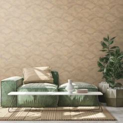 Vliestapete Wellen Abstrakt Metallic Beige Gold 39105-4