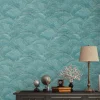 Vliestapete Wellen Abstrakt Metallic Blau Silber 39105-2