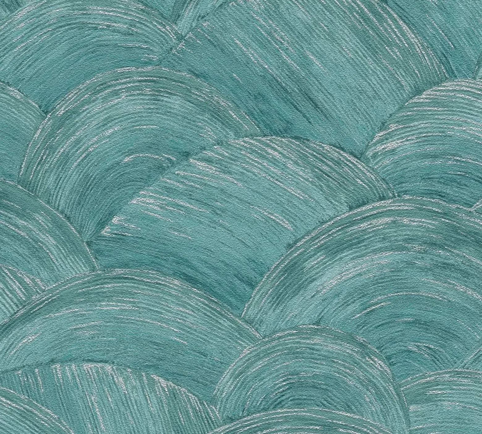 Vliestapete Wellen Abstrakt Metallic Blau Silber 39105-2