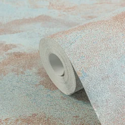 Vliestapete Wellen Abstrakt Blau Kupfer Metallic 78656-5
