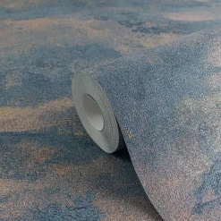 Vliestapete Wellen Abstrakt Blau Gold Metallic 78656-1