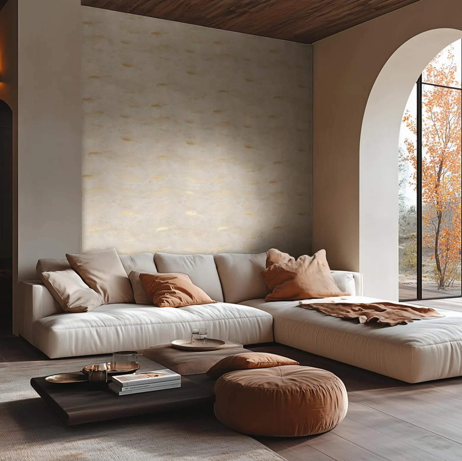 Vliestapete Wellen Abstrakt Beige Gold Metallic 78656-3